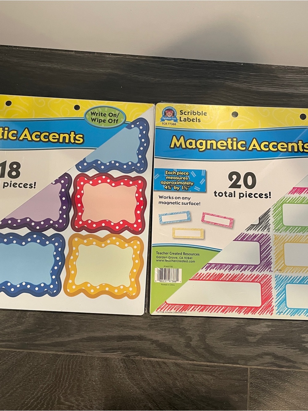 Magnetic Accents - Multicolor Scribble & Polka Dot Labels